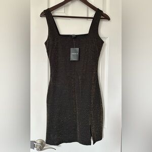 Forever 21 Black and Gold Mini Dress